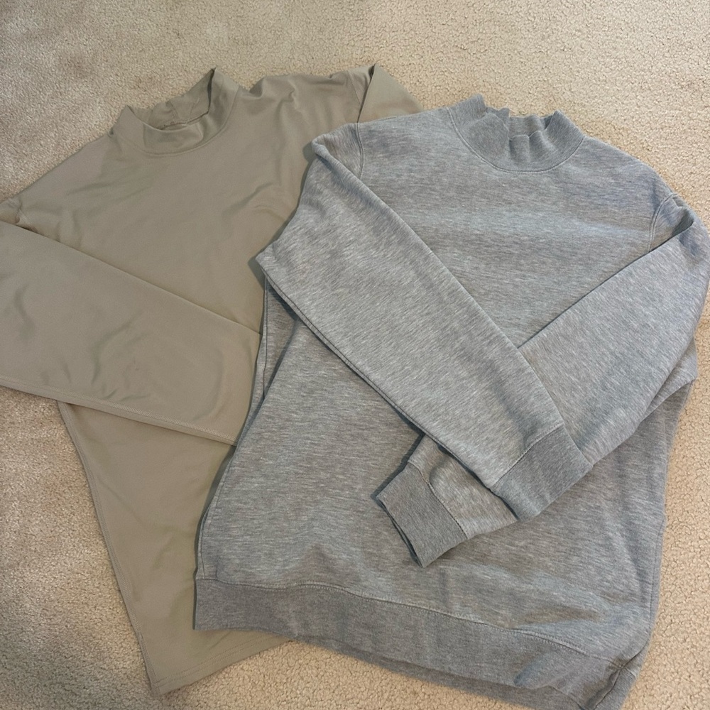 PacSun Gray and Cream Knitwear